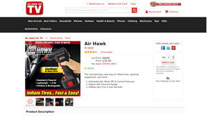 Air Hawk - Cordless Handheld Air Compressor