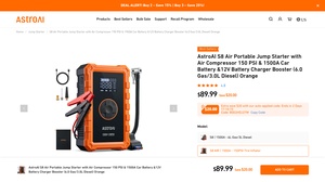AstroAI - S8 Air Portable Jump Starter with Air Compressor