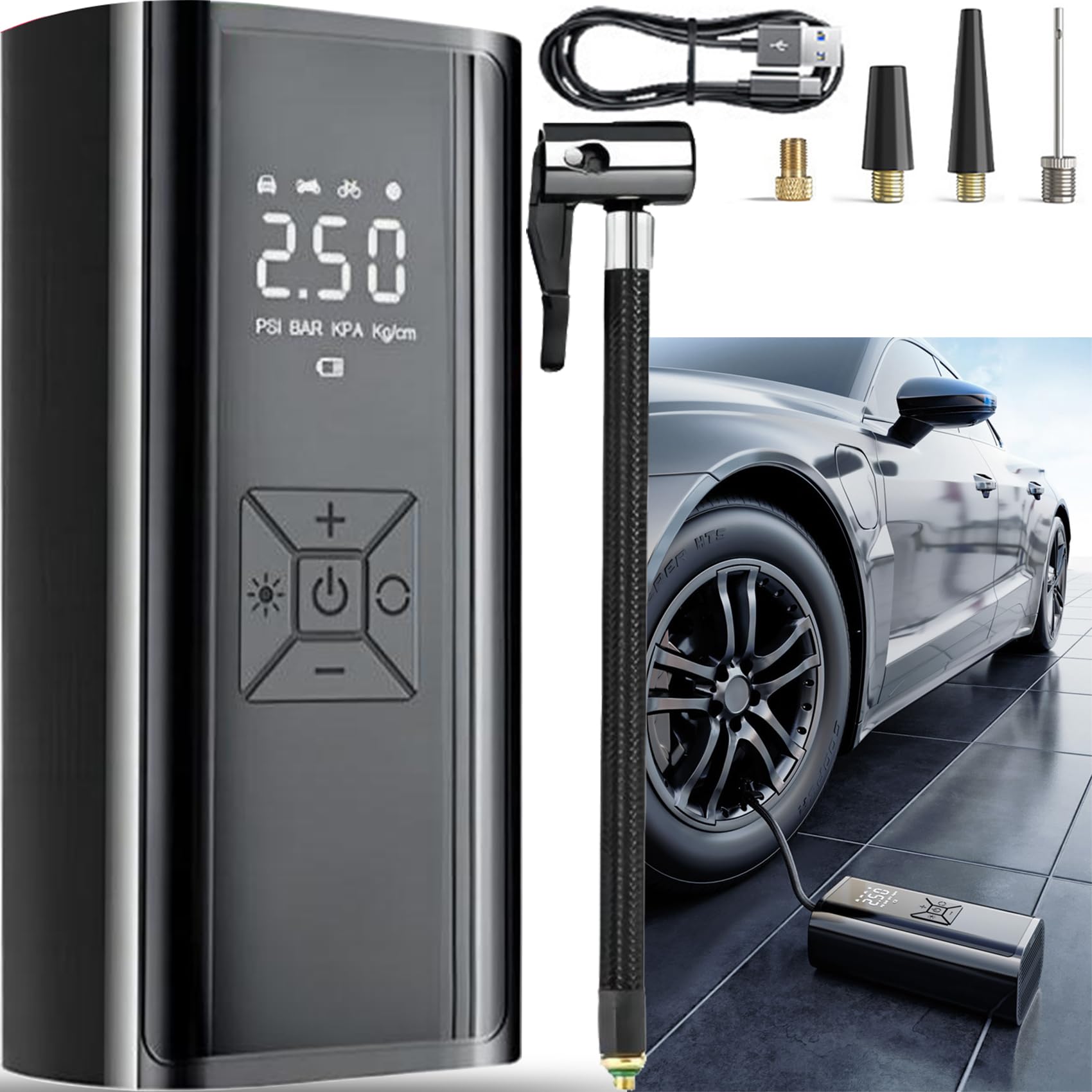 An application scenario or product detail of auto air pumps for tires - Image 3