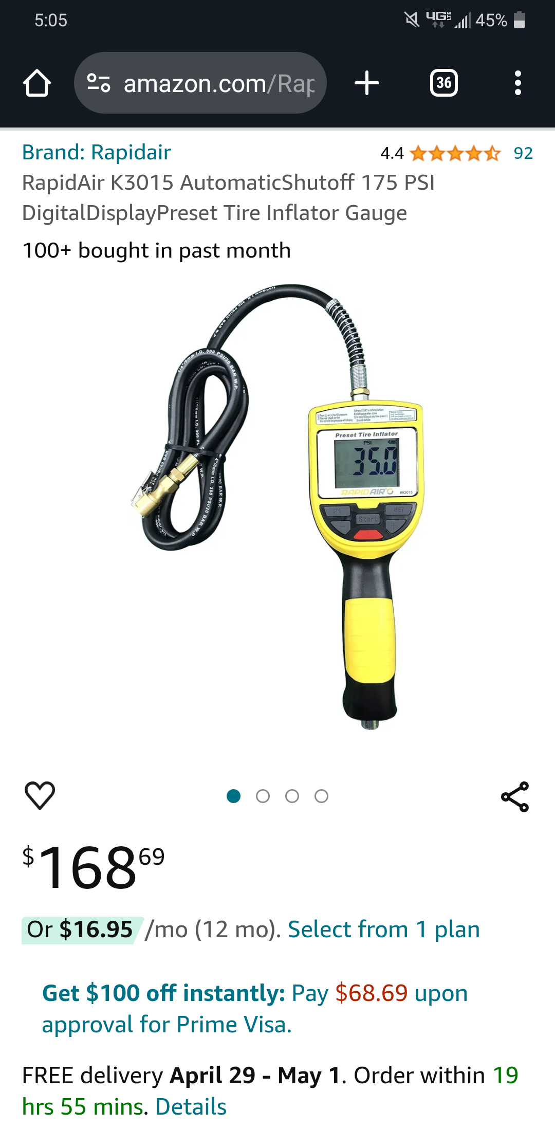 An application scenario or product detail of automatic shutoff tire inflator gauge - Image 9