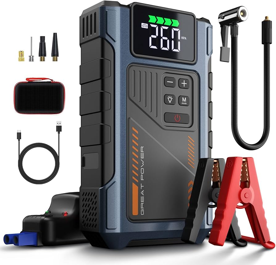 An application scenario or product detail of battery charger with tire inflator - Image 1