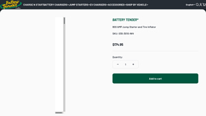 Battery Tender - 800 AMP Jump Starter & Tire Inflator