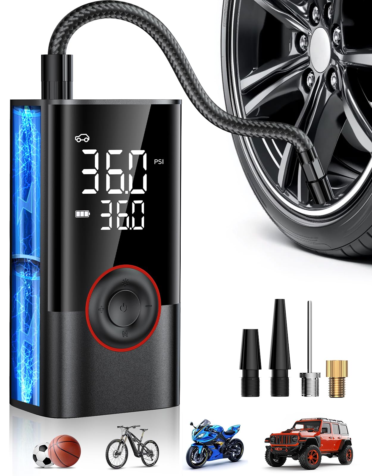 An application scenario or product detail of best car tire air pump - Image 1