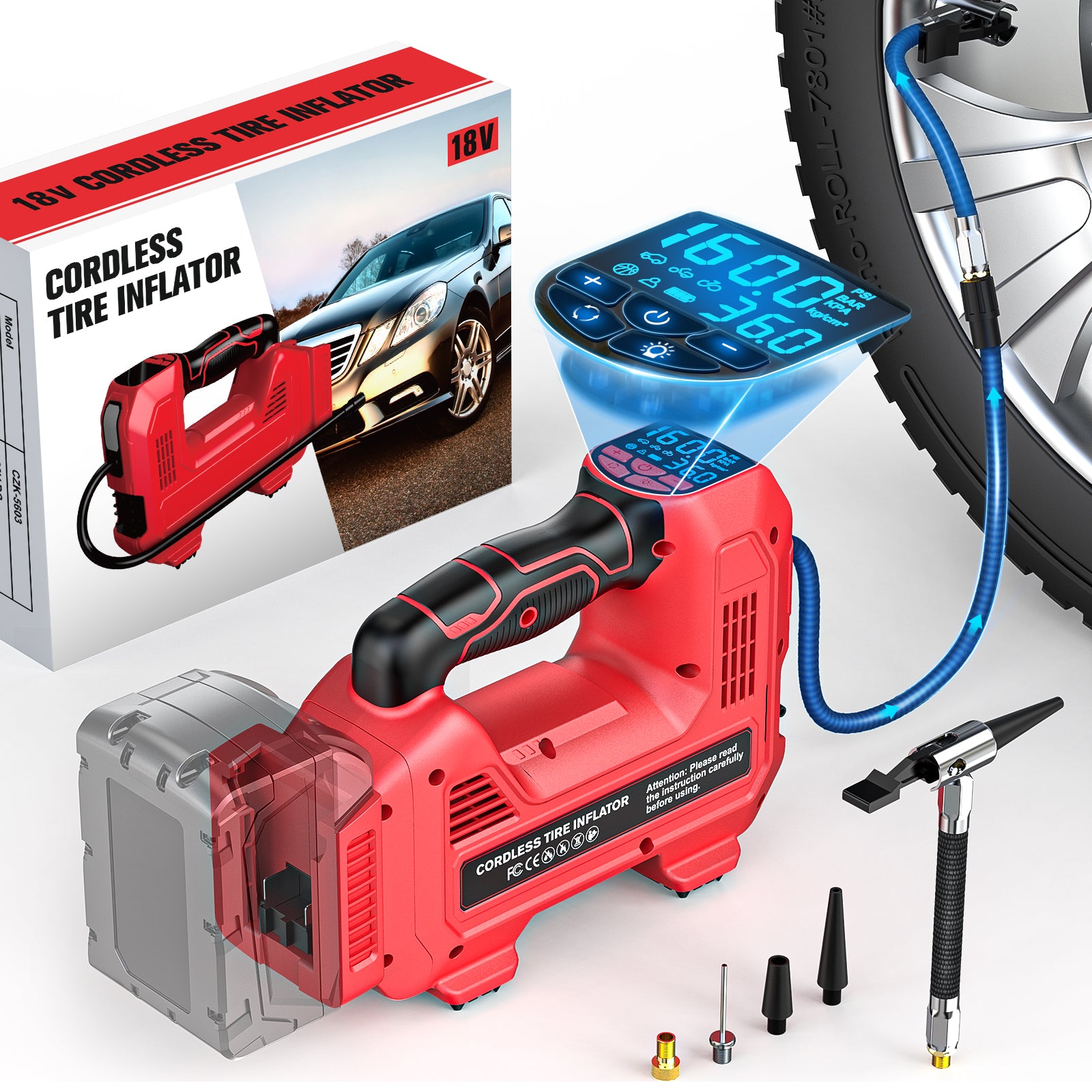 An application scenario or product detail of best cordless air pump - Image 12