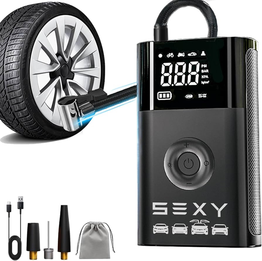 An application scenario or product detail of best portable tire inflator for tesla - Image 1