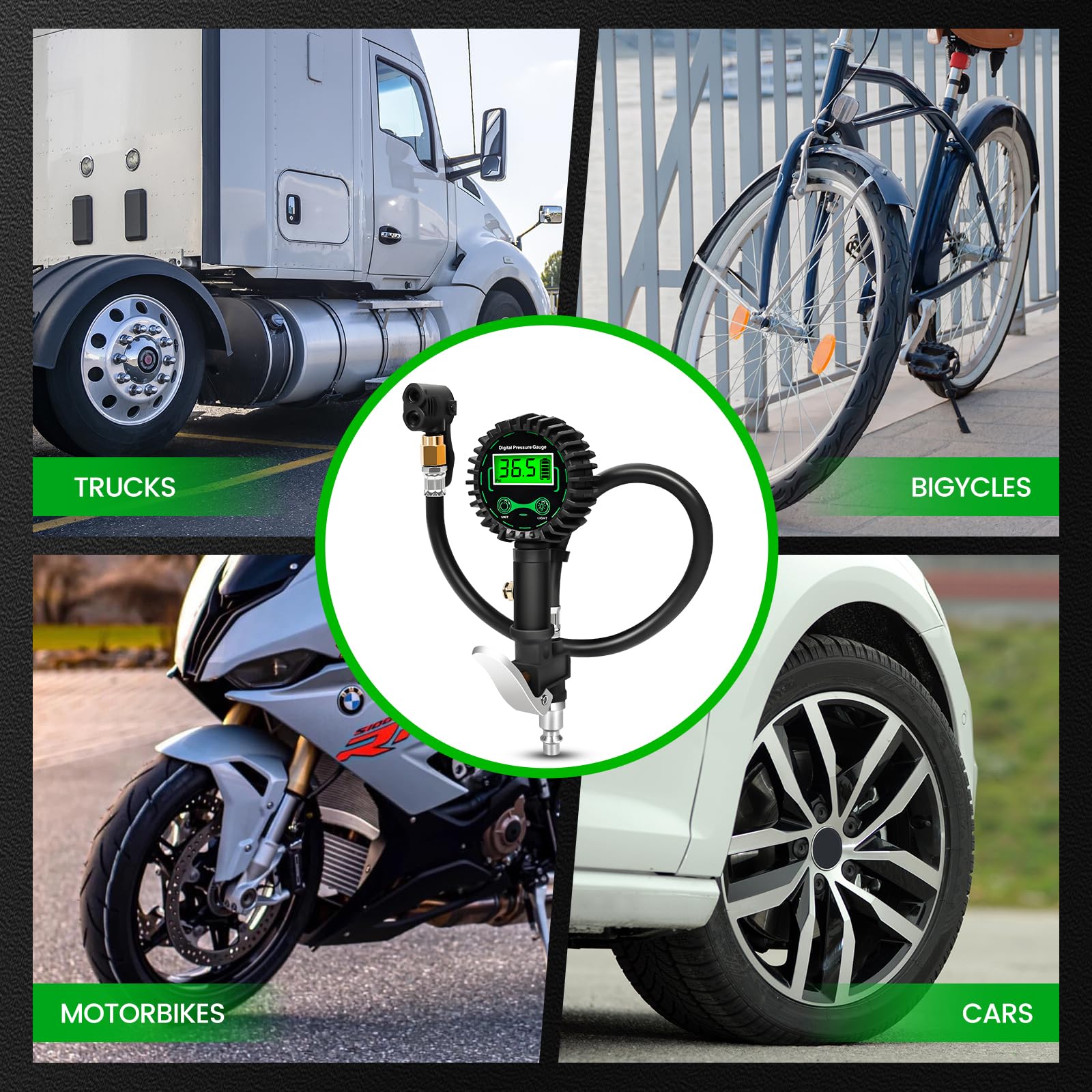 An application scenario or product detail of bicycle tire inflator adapter - Image 15