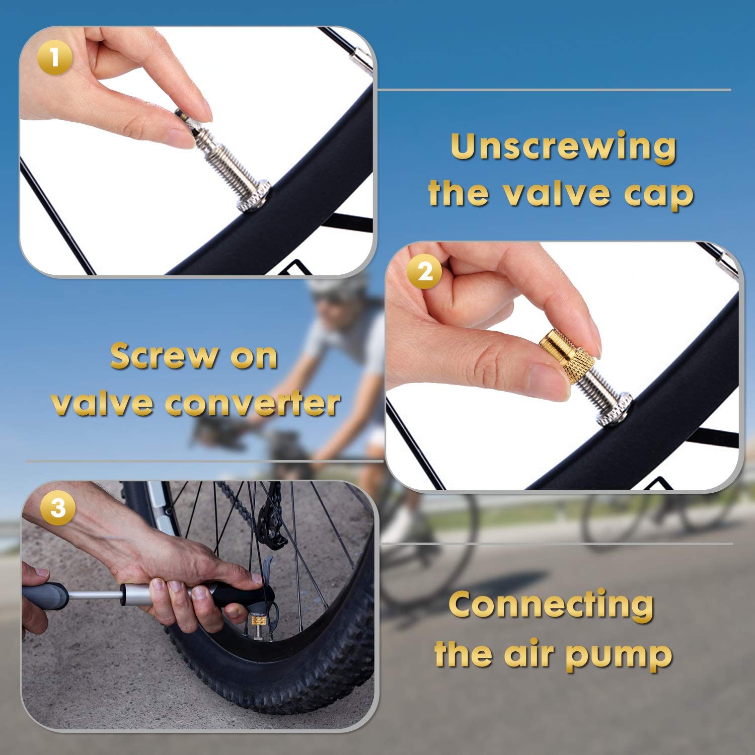 An application scenario or product detail of bike tire inflation adapter - Image 16