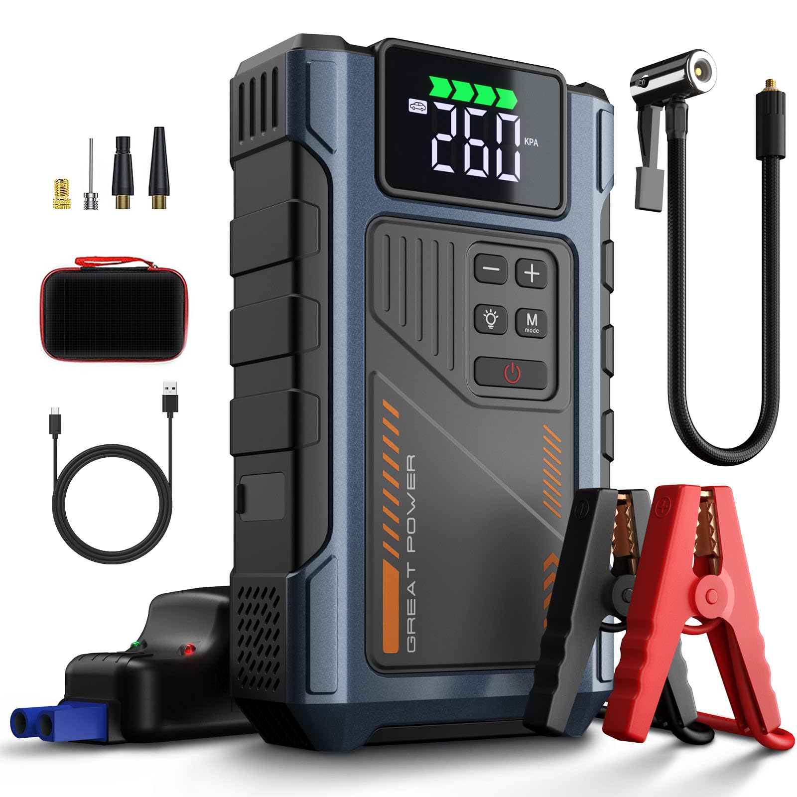 Featured image for the car battery charger and tire inflator guide