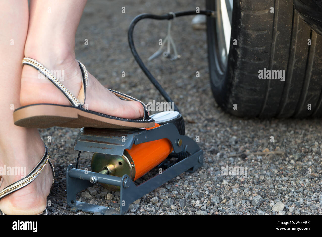 An application scenario or product detail of car tire foot pump - Image 18