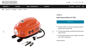 Black & Decker - Multi Purpose Inflator