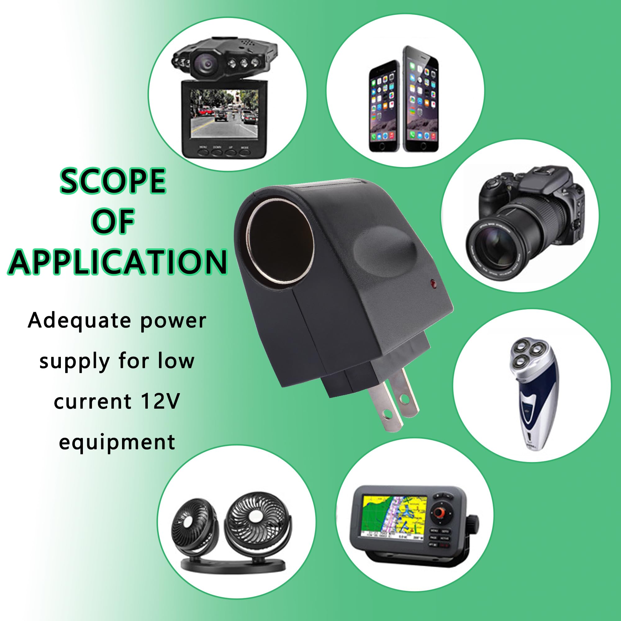 An application scenario or product detail of cigarette lighter adapter to wall plug near me - Image 8