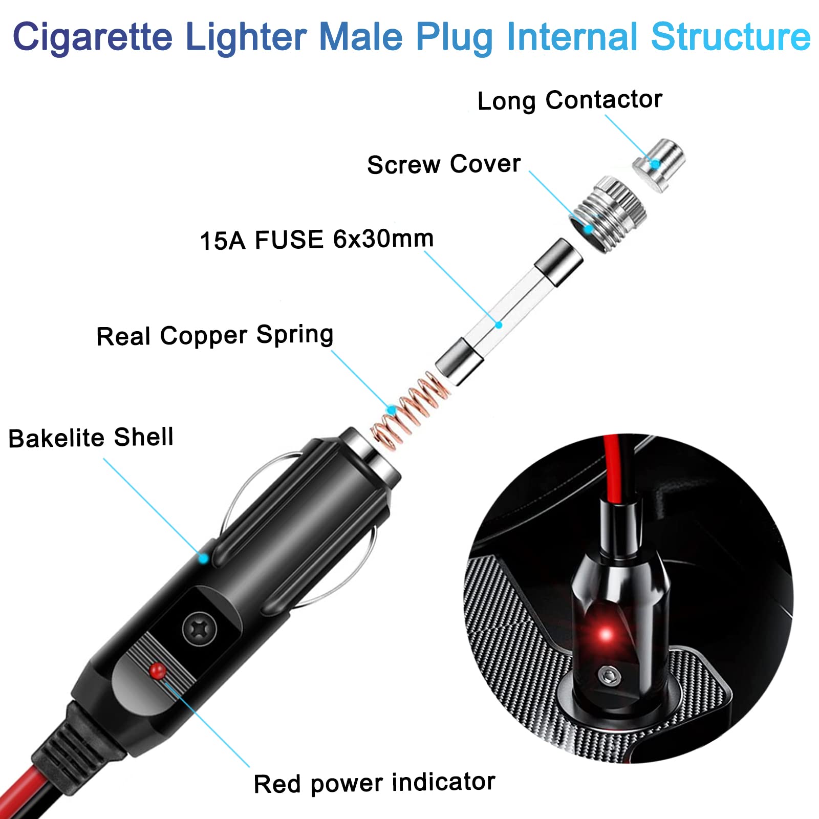 An application scenario or product detail of cigarette lighter plug in air compressor - Image 16