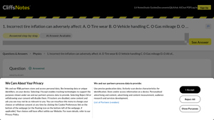 CliffsNotes - Tire Inflation Impact