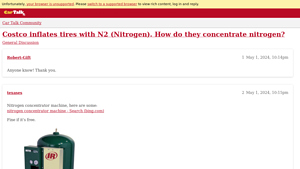 Costco - Nitrogen Tire Inflation