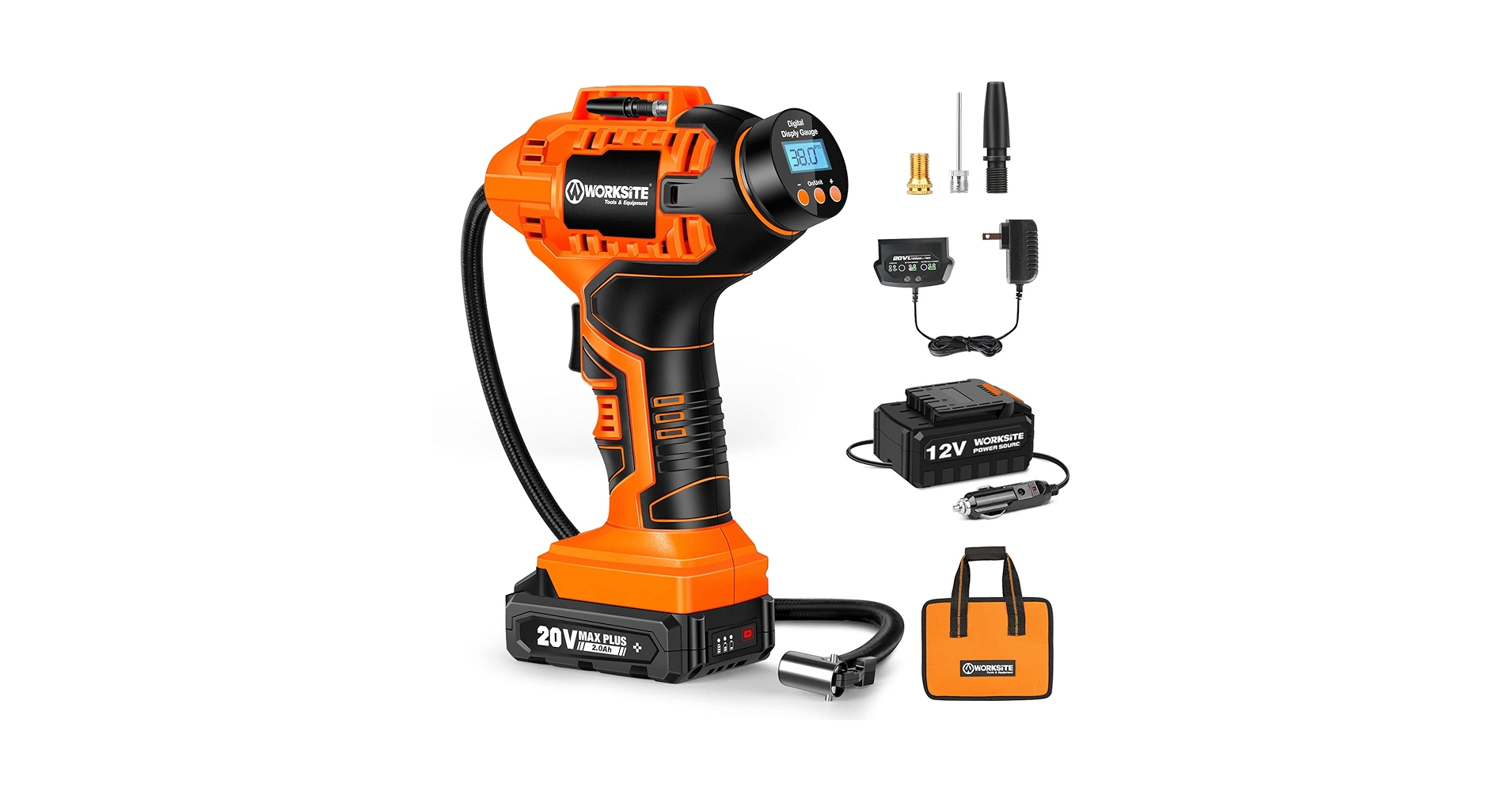 An application scenario or product detail of cordless tire inflator with battery and charger - Image 3