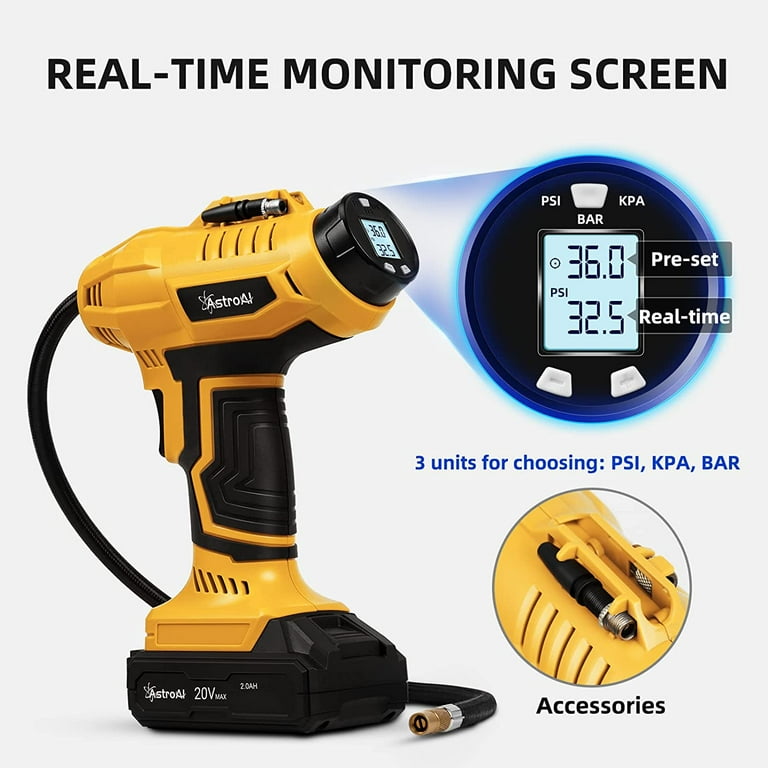 An application scenario or product detail of cordless tire inflator with battery and charger - Image 5