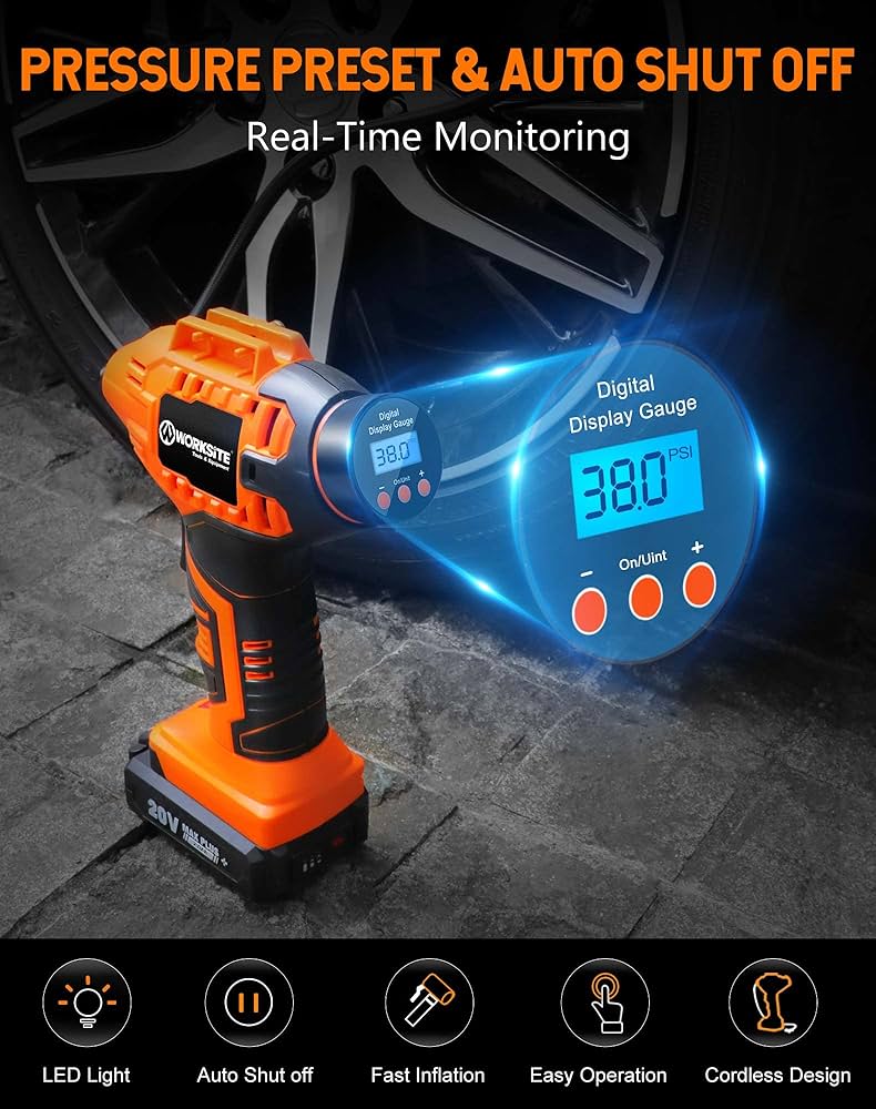 An application scenario or product detail of cordless tire inflator with battery and charger - Image 14