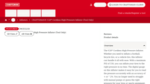 CRAFTSMAN - V20 Cordless High Pressure Inflator