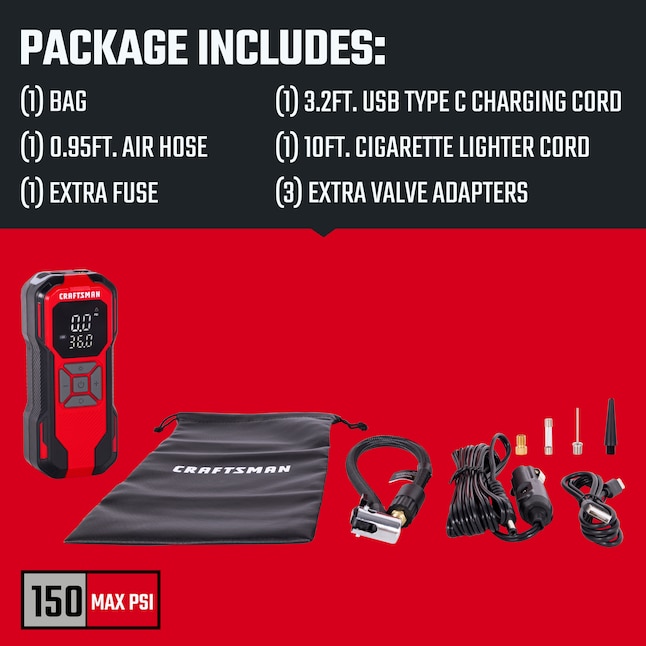 An application scenario or product detail of craftsman tire inflator portable air compressor - Image 12