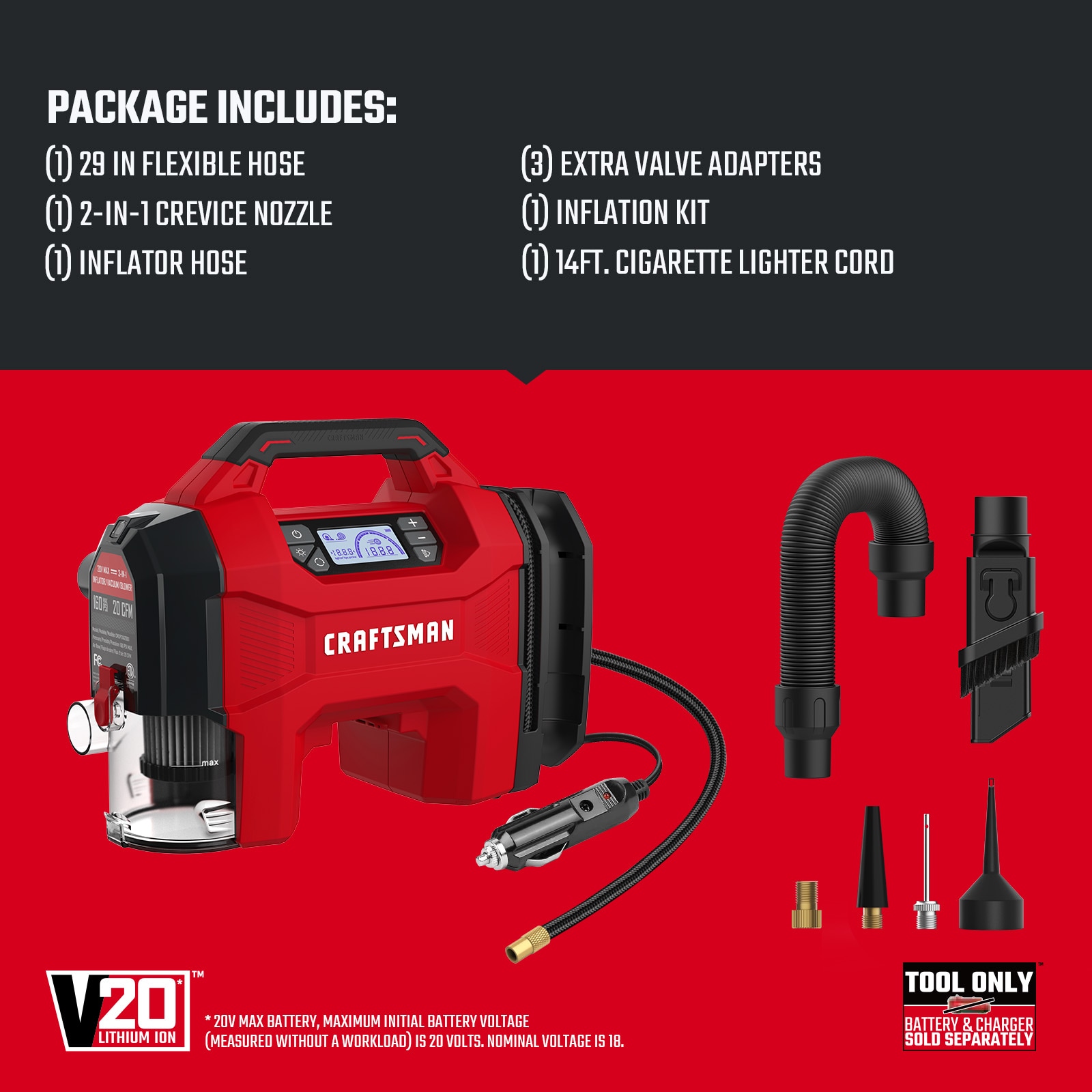 An application scenario or product detail of craftsman tire inflator portable air compressor - Image 14