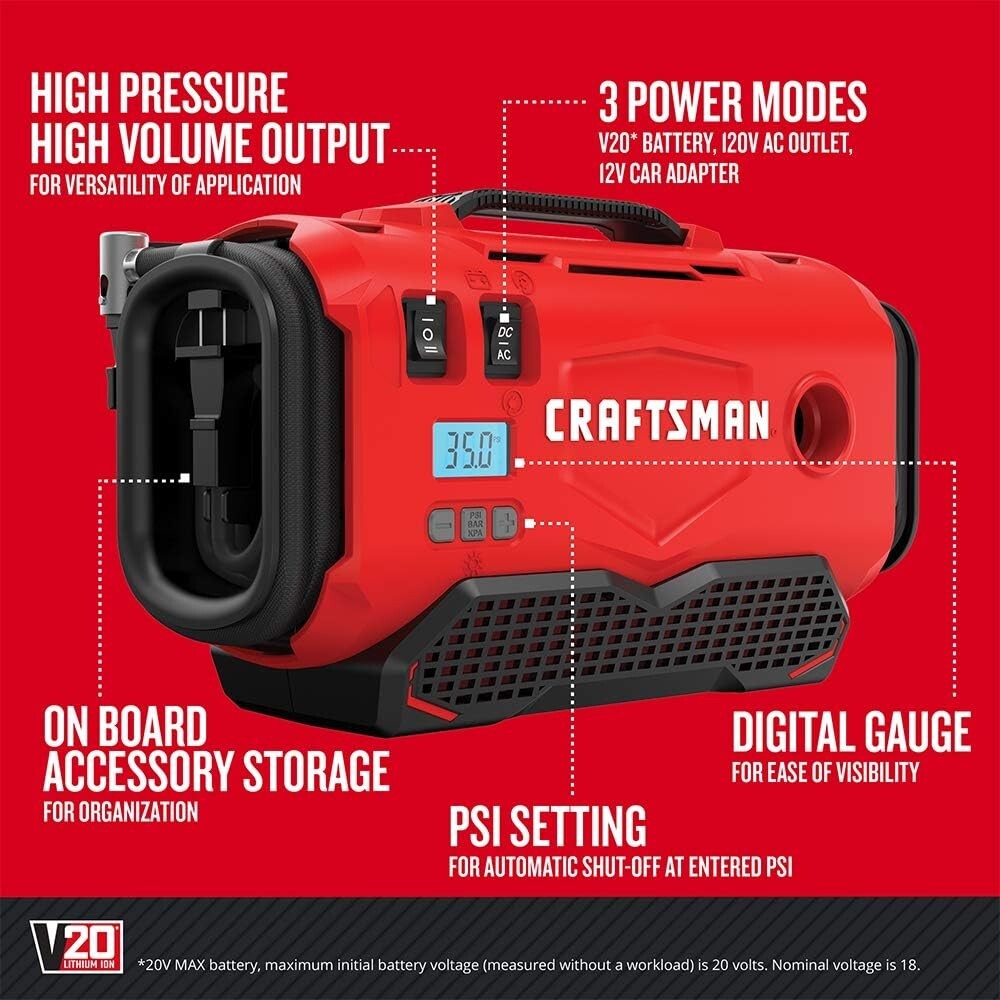 An application scenario or product detail of craftsman v20 tire inflator - Image 6