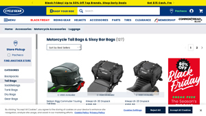 Cycle Gear - Motorcycle Tail Bags