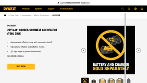 Dewalt - 20V MAX* Corded/Cordless Air Inflator