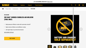 DEWALT - 20V MAX* Corded/Cordless Air Inflator