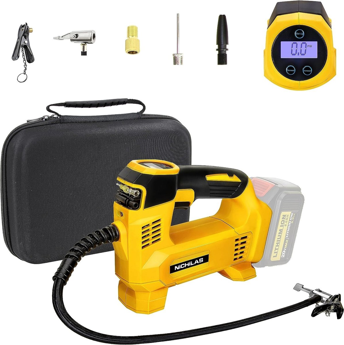 An application scenario or product detail of dewalt tire inflator with battery and charger - Image 3