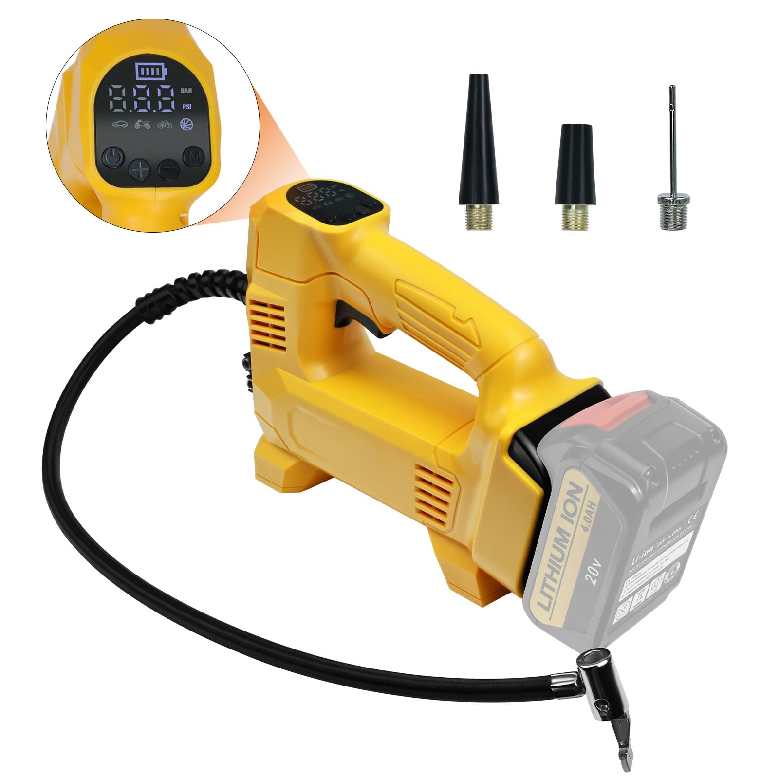An application scenario or product detail of dewalt tire inflator with battery and charger - Image 17