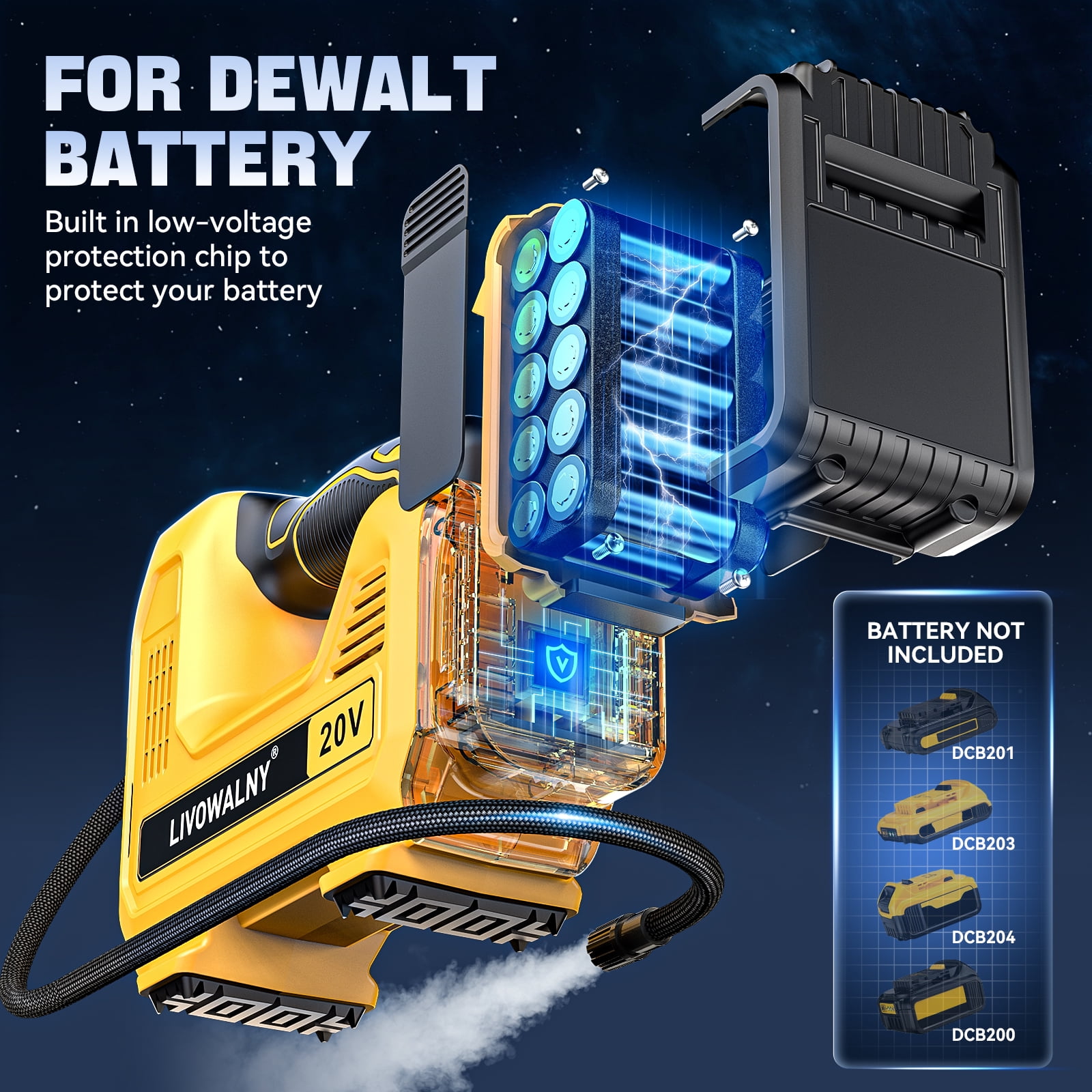 An application scenario or product detail of dewalt tire inflator with battery and charger - Image 18