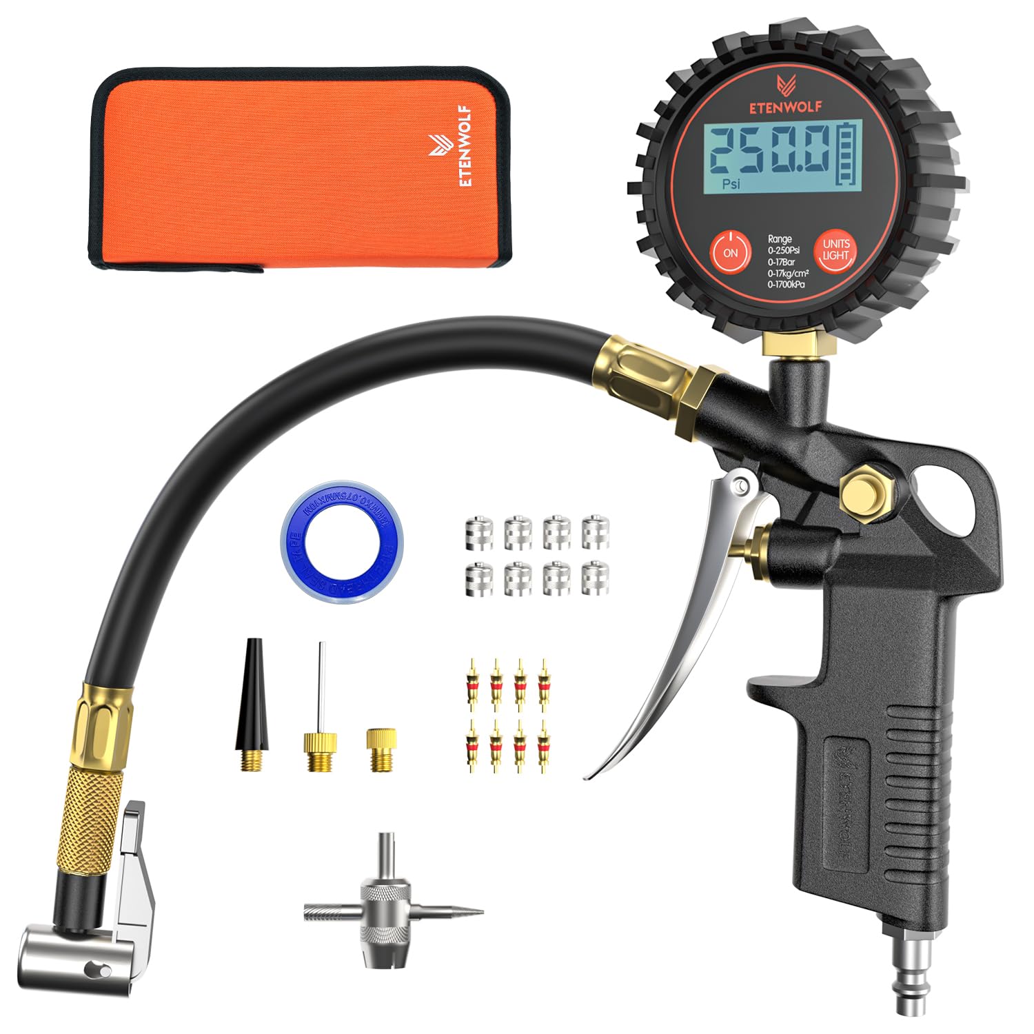 An application scenario or product detail of digital tire air pressure gauge and inflator - Image 1