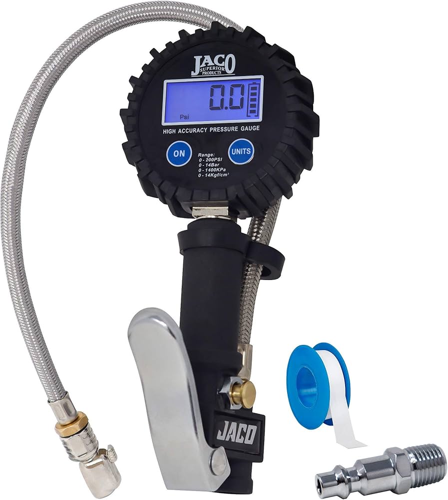 An application scenario or product detail of digital tire pressure gauge and inflator - Image 1