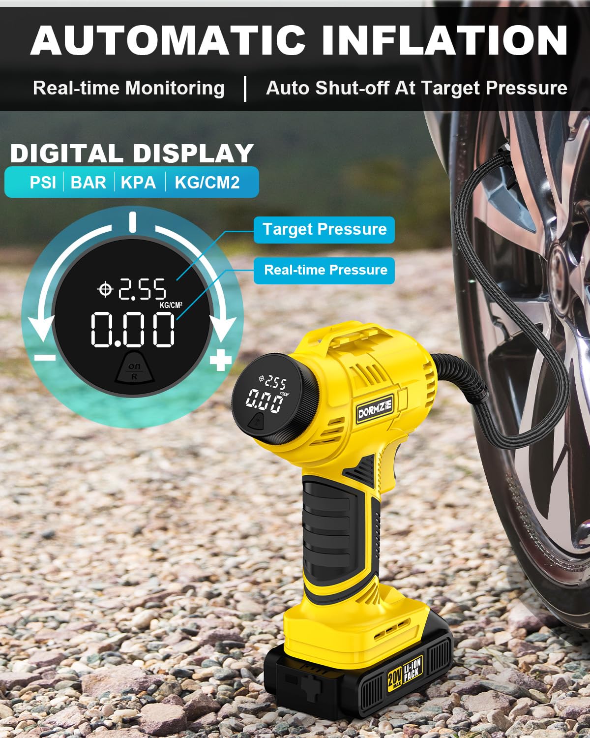 An application scenario or product detail of dormzie tire inflator - Image 7