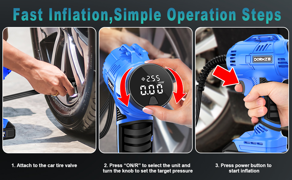 An application scenario or product detail of dormzie tire inflator - Image 13