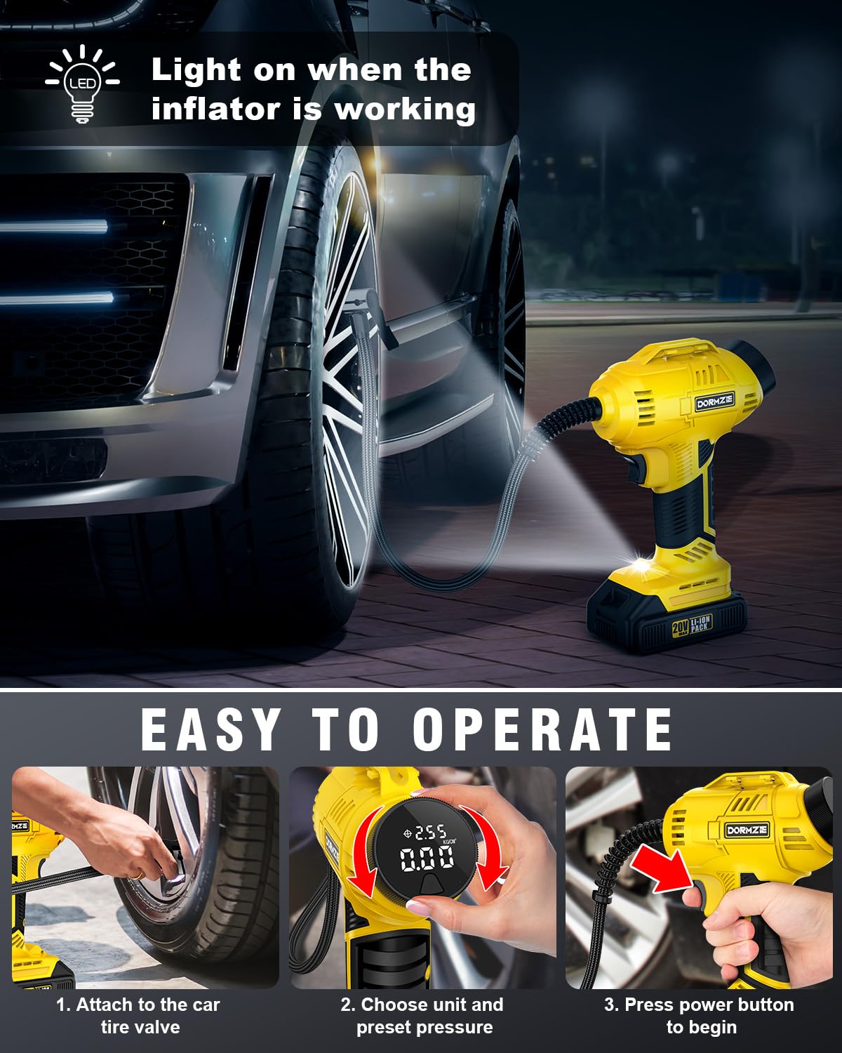 An application scenario or product detail of dormzie tire inflator - Image 20