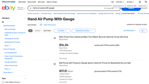 VEVOR - Hand Air Pump with Gauge