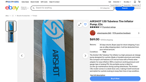 Monte Carlo - AIRSHOT 1.15L Tubeless Tire Inflator Pump