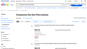 eBay - Compresores de Aire para Llantas