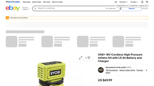 Ryobi - ONE+ 18V Cordless High Pressure Inflator Kit