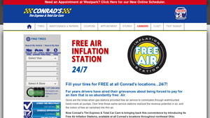 Conrad's Tire Express - Free Air Inflation Stations