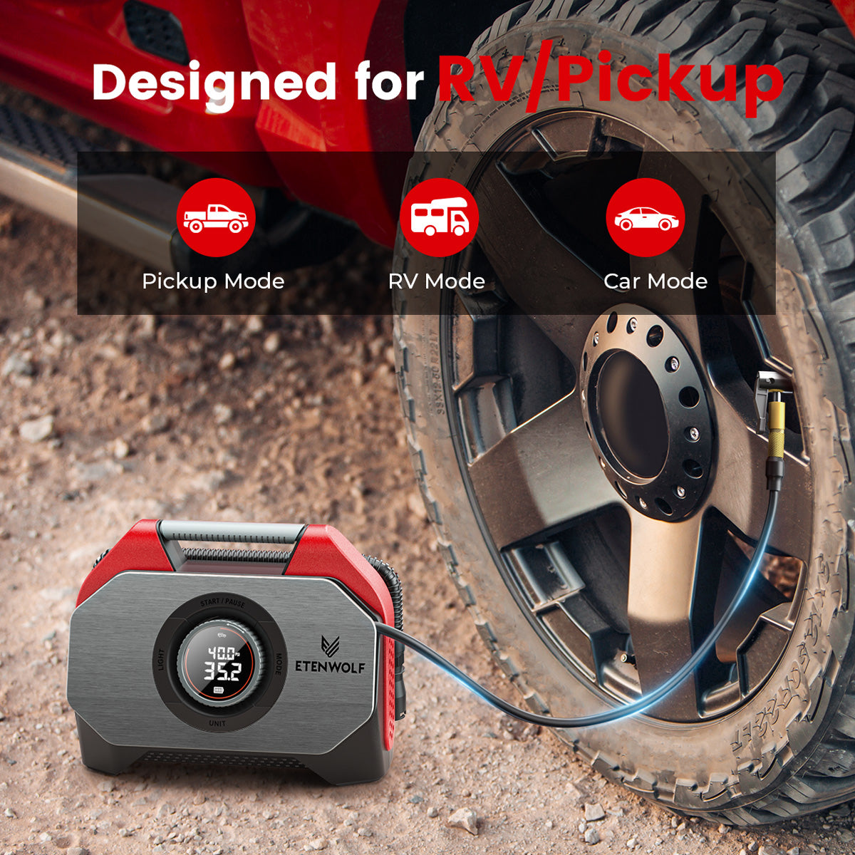 An application scenario or product detail of etenwolf vortex s6 tire inflator - Image 11