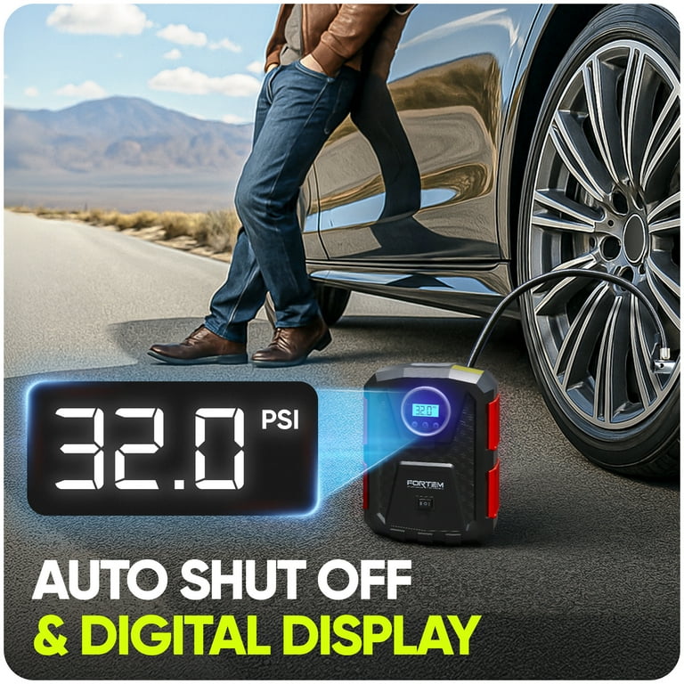 An application scenario or product detail of fortem digital tire inflator for car - Image 1