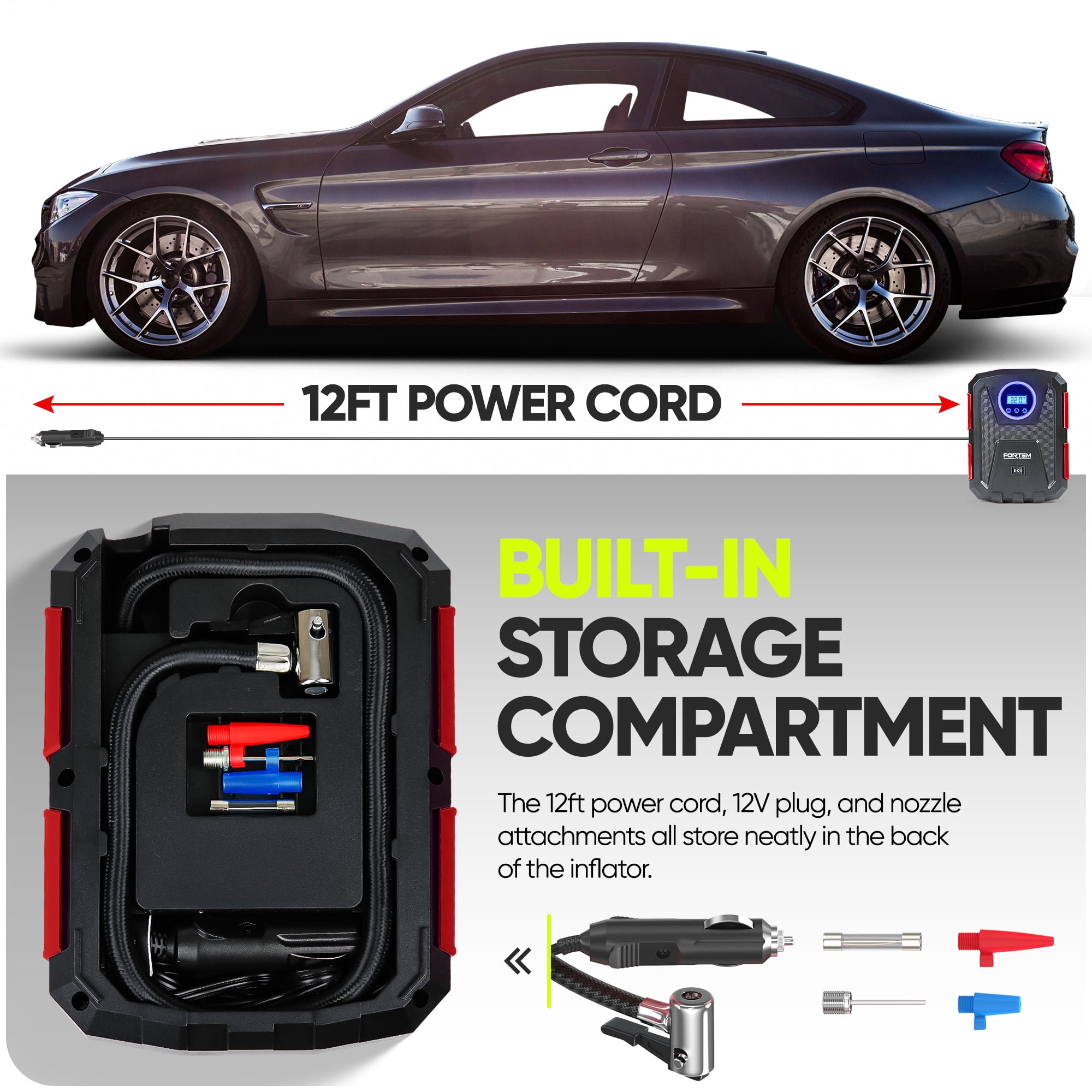 An application scenario or product detail of fortem digital tire inflator for car - Image 2