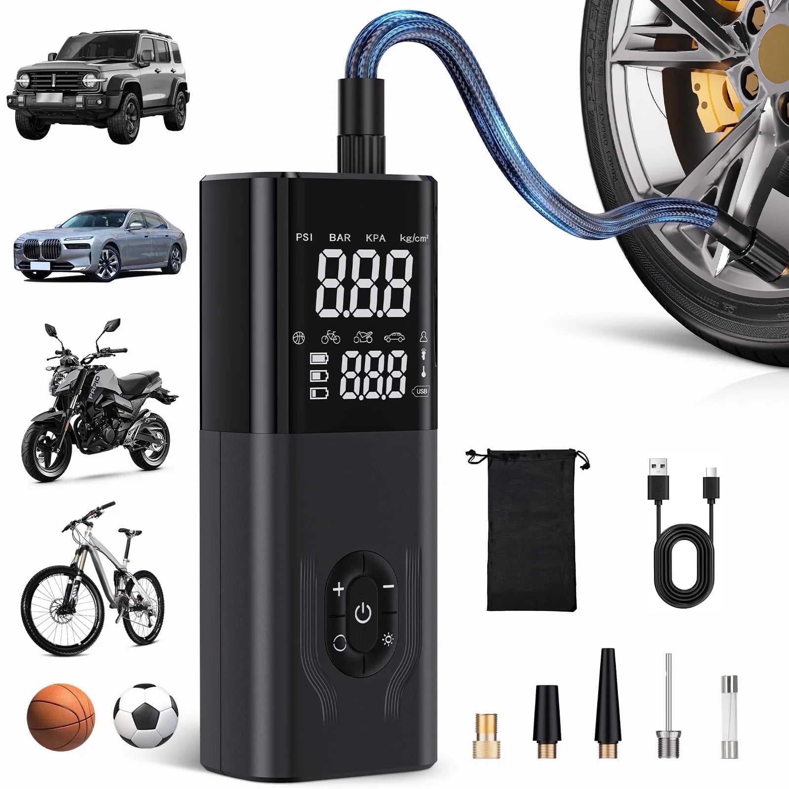 An application scenario or product detail of fortem digital tire inflator for car - Image 9