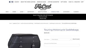 Fox Creek Leather - Touring Motorcycle Saddlebags