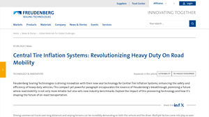 Freudenberg - Double-Lipped Sealing Component for CTIS