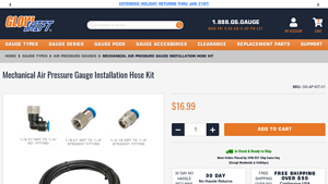 GlowShift - Mechanical Air Pressure Gauge Install Kit