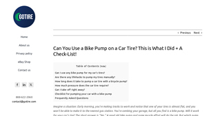 GoTire - Bike Pump Compatibility Guide