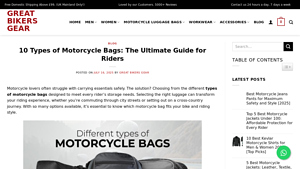 Great Bikers Gear - Motorcycle Saddlebags & Tank Bags